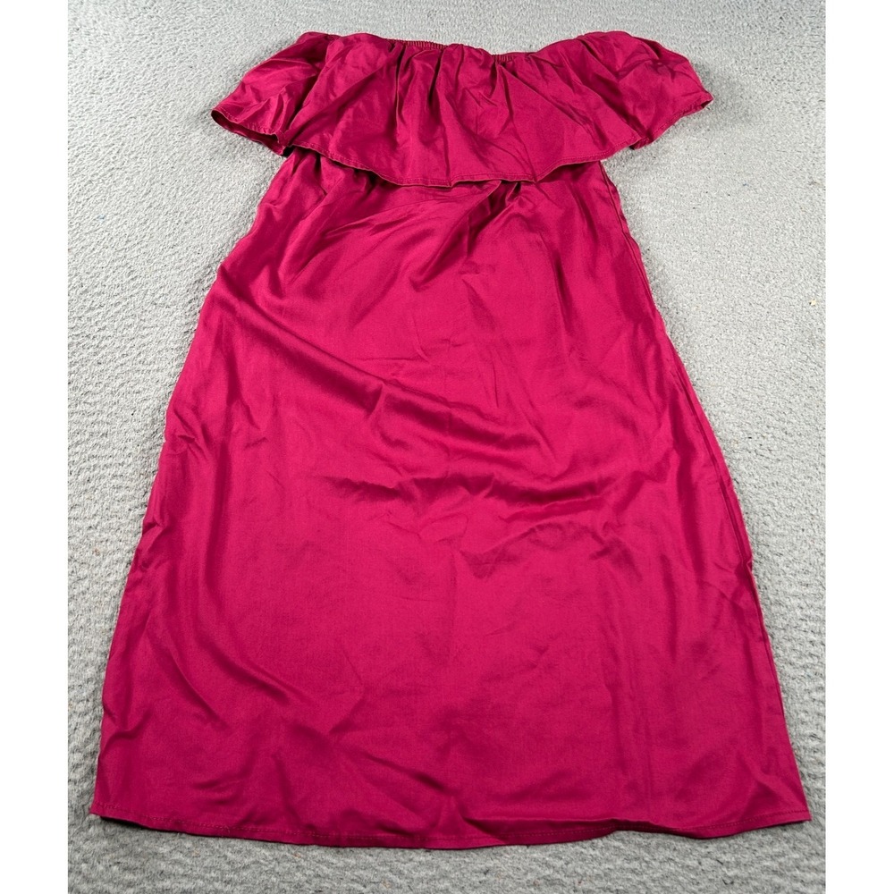 Apt. 9 Dress Women's XS Pink Midi Off-the-Shoulder Ruffled Party Cocktail NWT